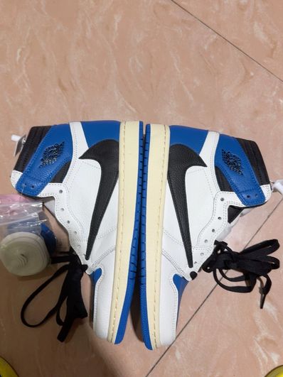 Travis Scott × fragment design × Nike Air Jordan 1 Retro High OG SP "Military Blue"