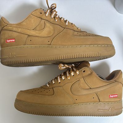 Supreme × Nike Air Force 1 Low "Flax/Wheat"