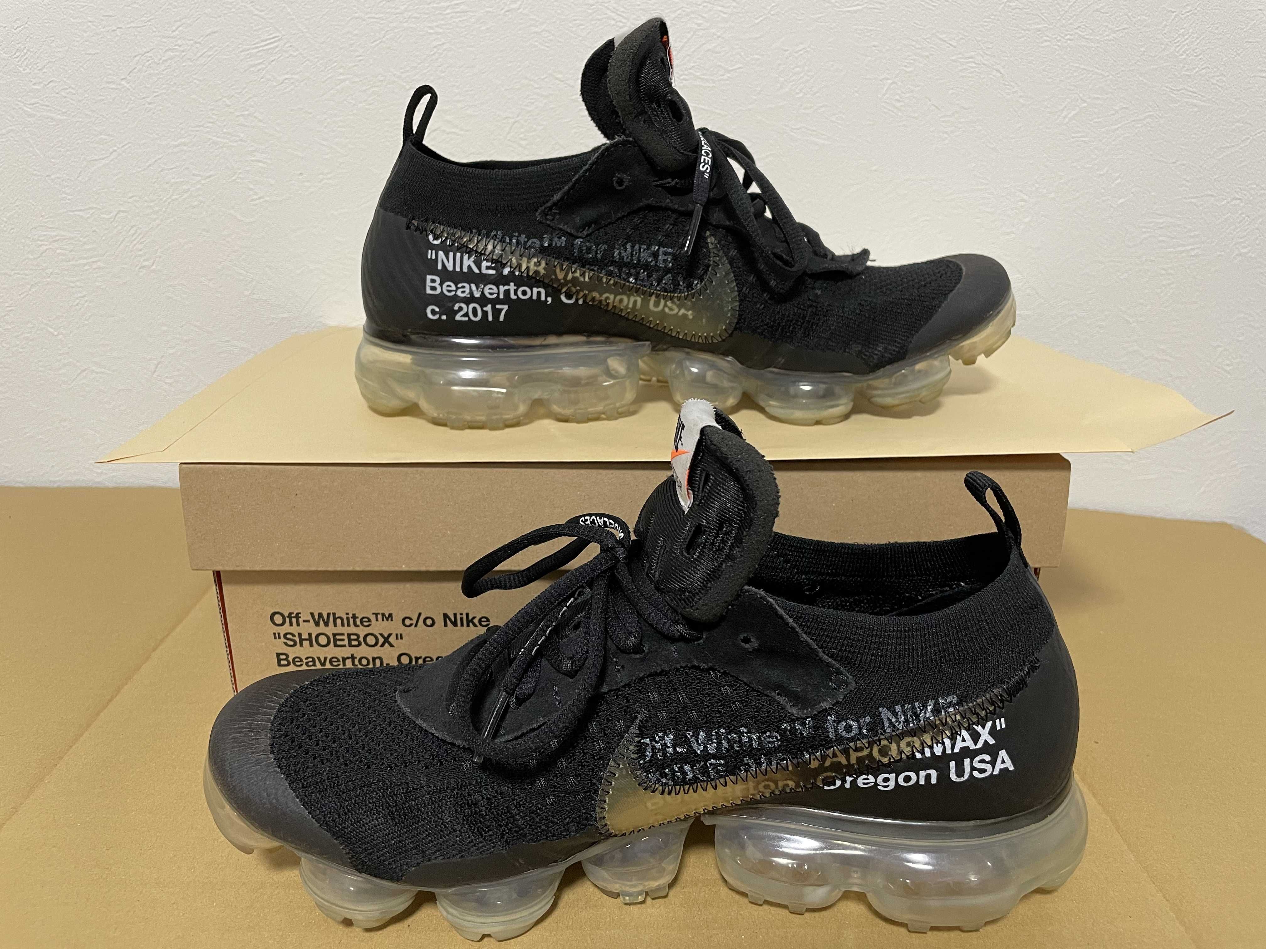 Off-White × Nike Air Vapormax "Black/Total Orange/Clear"