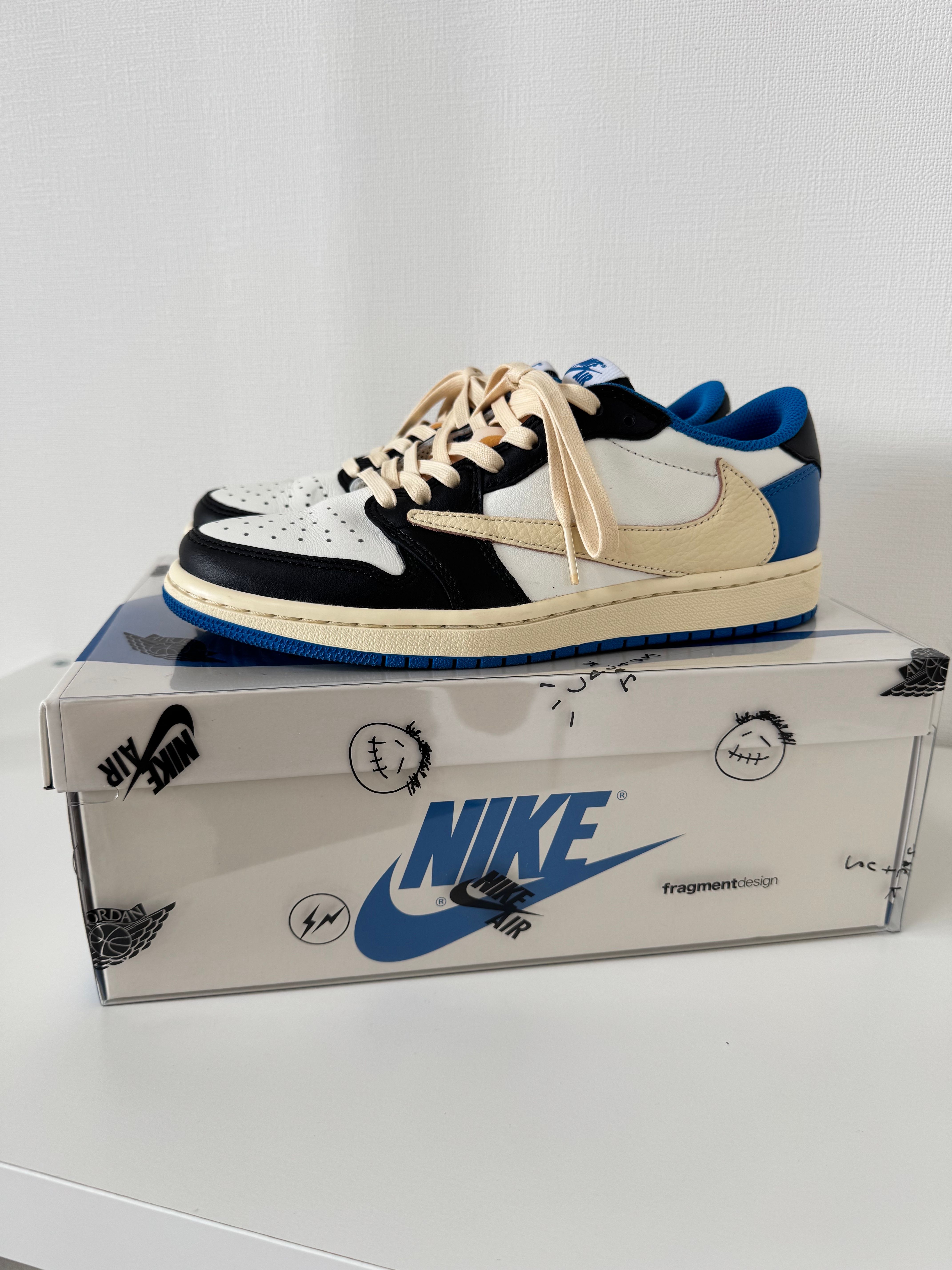Travis Scott × fragment design × Nike Air Jordan 1 Low OG SP "Military Blue"