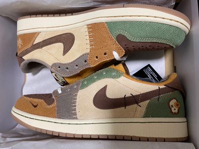 Zion Williamson × Nike Air Jordan 1 Low OG "Flax and Oil Green"