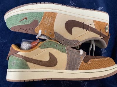 Zion Williamson × Nike Air Jordan 1 Low OG "Flax and Oil Green"