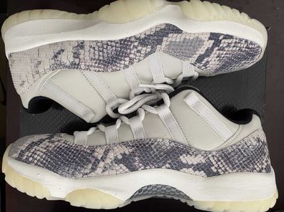 Nike Air Jordan 11 Low Snakeskin "Light Bone/University Red/Sail/Black"