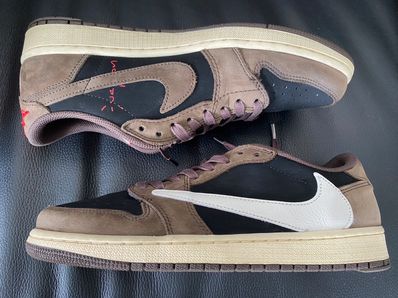 Travis Scott × Nike Air Jordan 1 Low OG SP-T "Black/Dark Mocha"