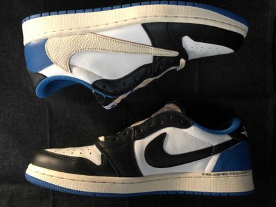 Travis Scott × fragment design × Nike Air Jordan 1 Low OG SP "Military Blue"