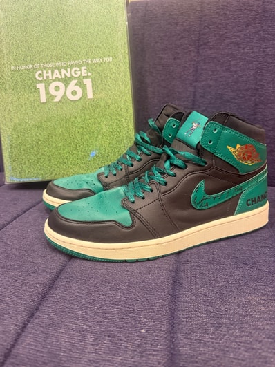 Eastside Golf × Nike Air Jordan 1 High Golf "Black/Malachite/1961"
