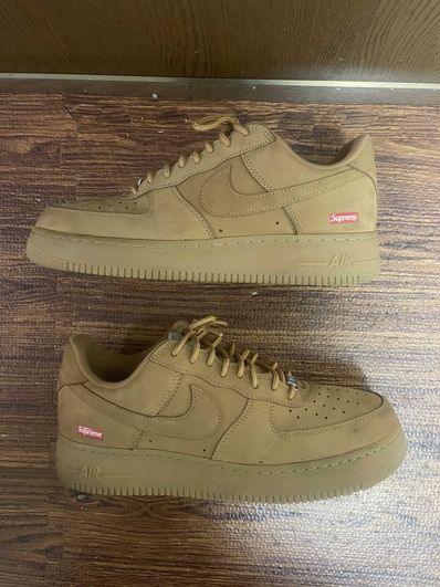 Supreme × Nike Air Force 1 Low "Flax/Wheat"