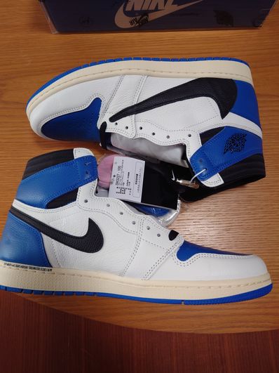 Travis Scott × fragment design × Nike Air Jordan 1 Retro High OG SP "Military Blue"