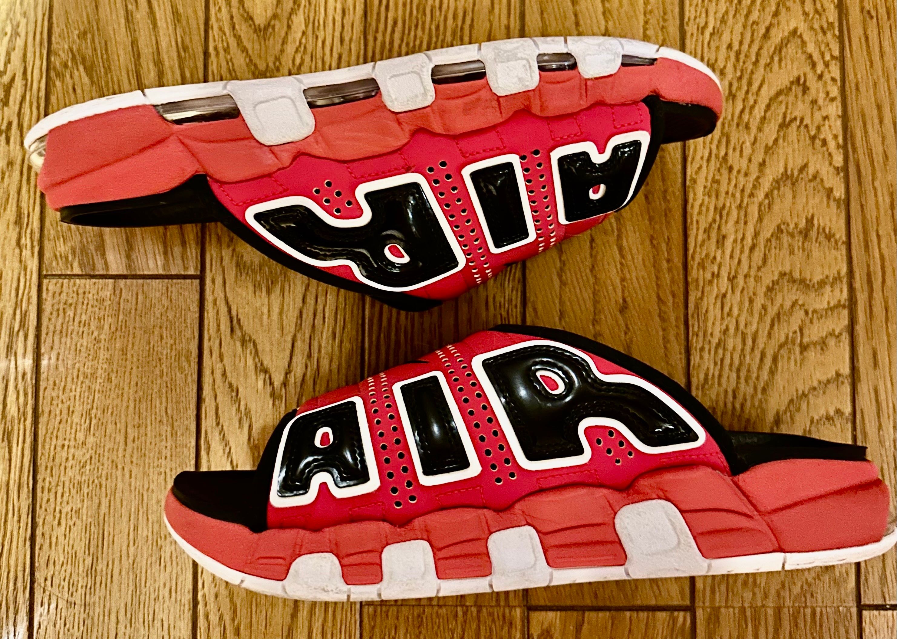 Nike Air More Uptempo Slide "University Red/Black" (FJ6035-600/FJ6036-600)