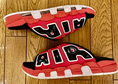 Nike Air More Uptempo Slide "University Red/Black" (FJ6035-600/FJ6036-600)
