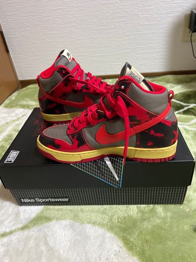 Nike Dunk High "Red Acid Wash"