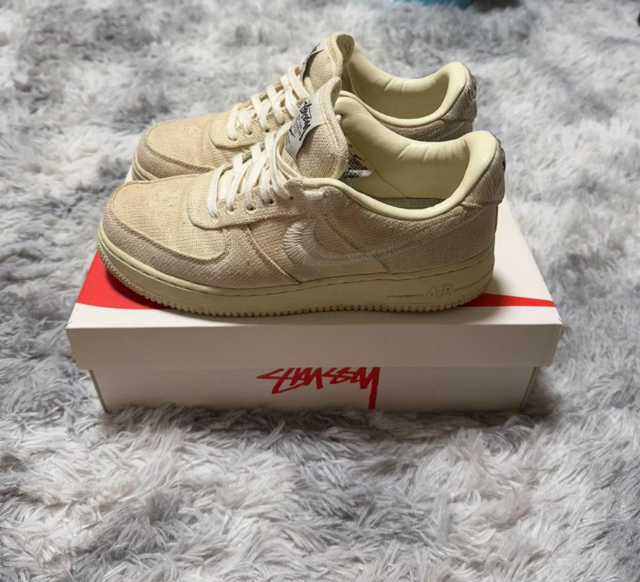 Stussy × Nike Air Force 1 Low "Fossil Stone"