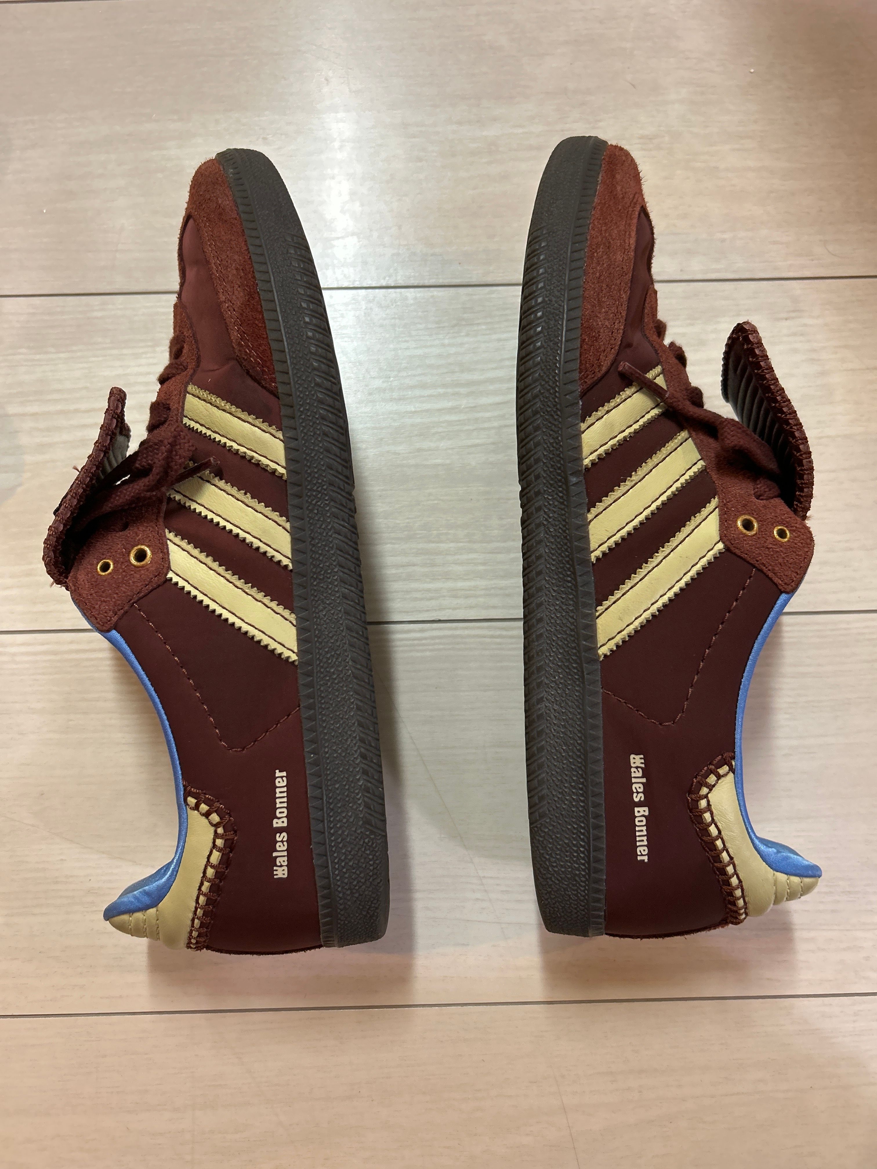 Wales Bonner × adidas Samba Nylon Low "Fox Brown/Sandy Beige/Lucky Blue"