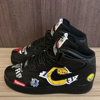 Air force 1 supreme nba black best sale