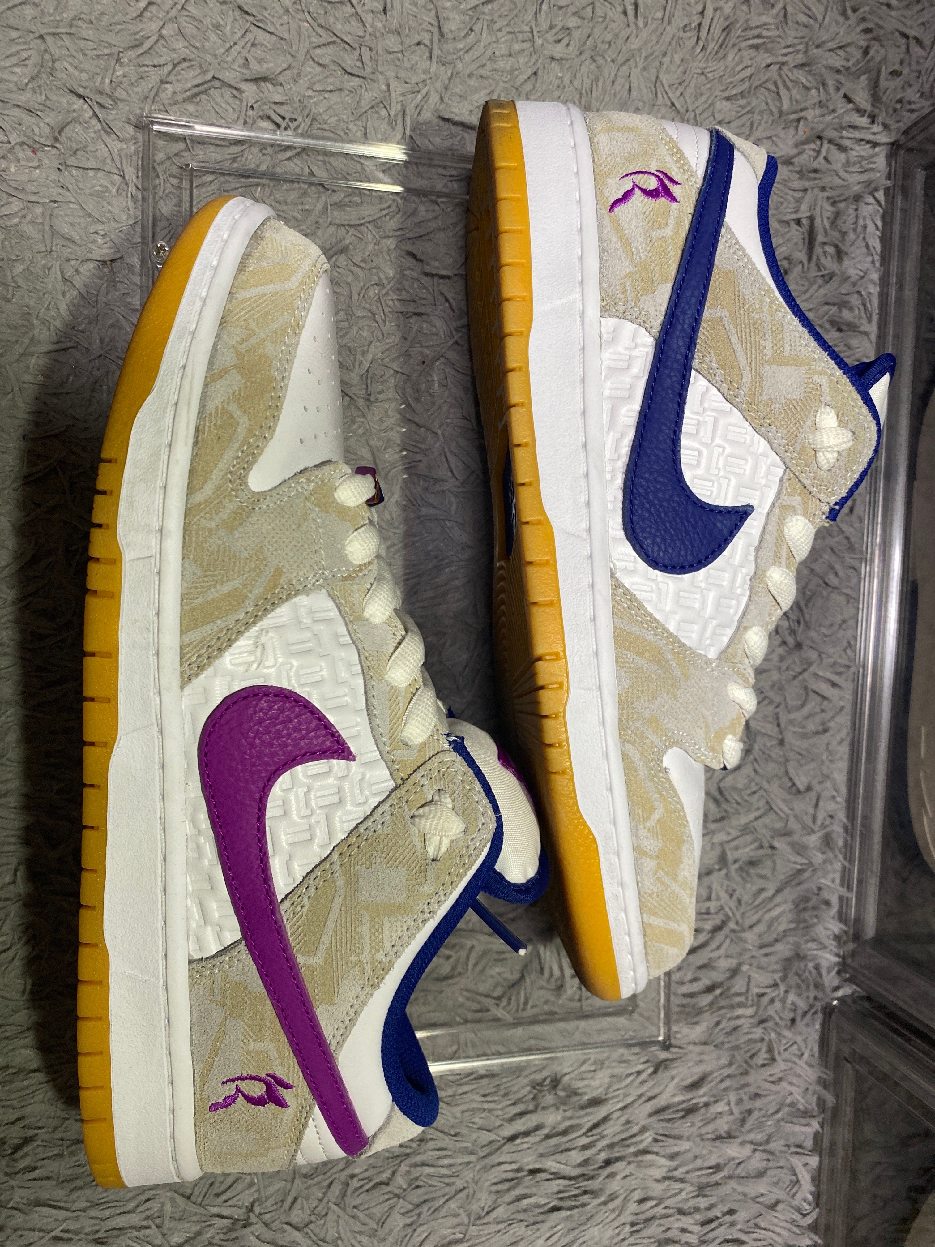 Rayssa Leal × Nike SB Dunk Low PRM "Pure Platinum and Vivid Purple"