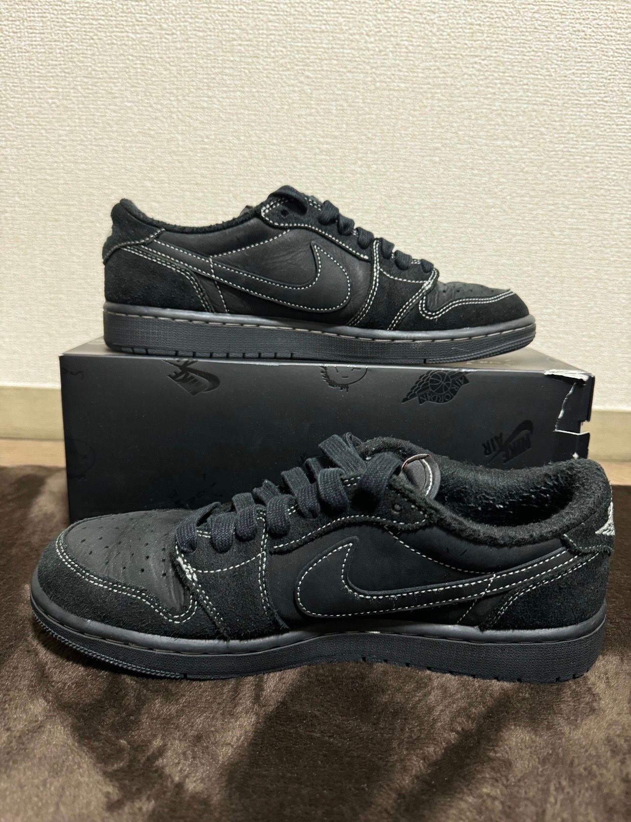 Travis Scott × Nike Air Jordan 1 Low OG SP "Black Phantom"