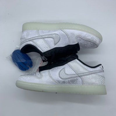 CLOT × fragment design × Nike Dunk Low "Black and White"