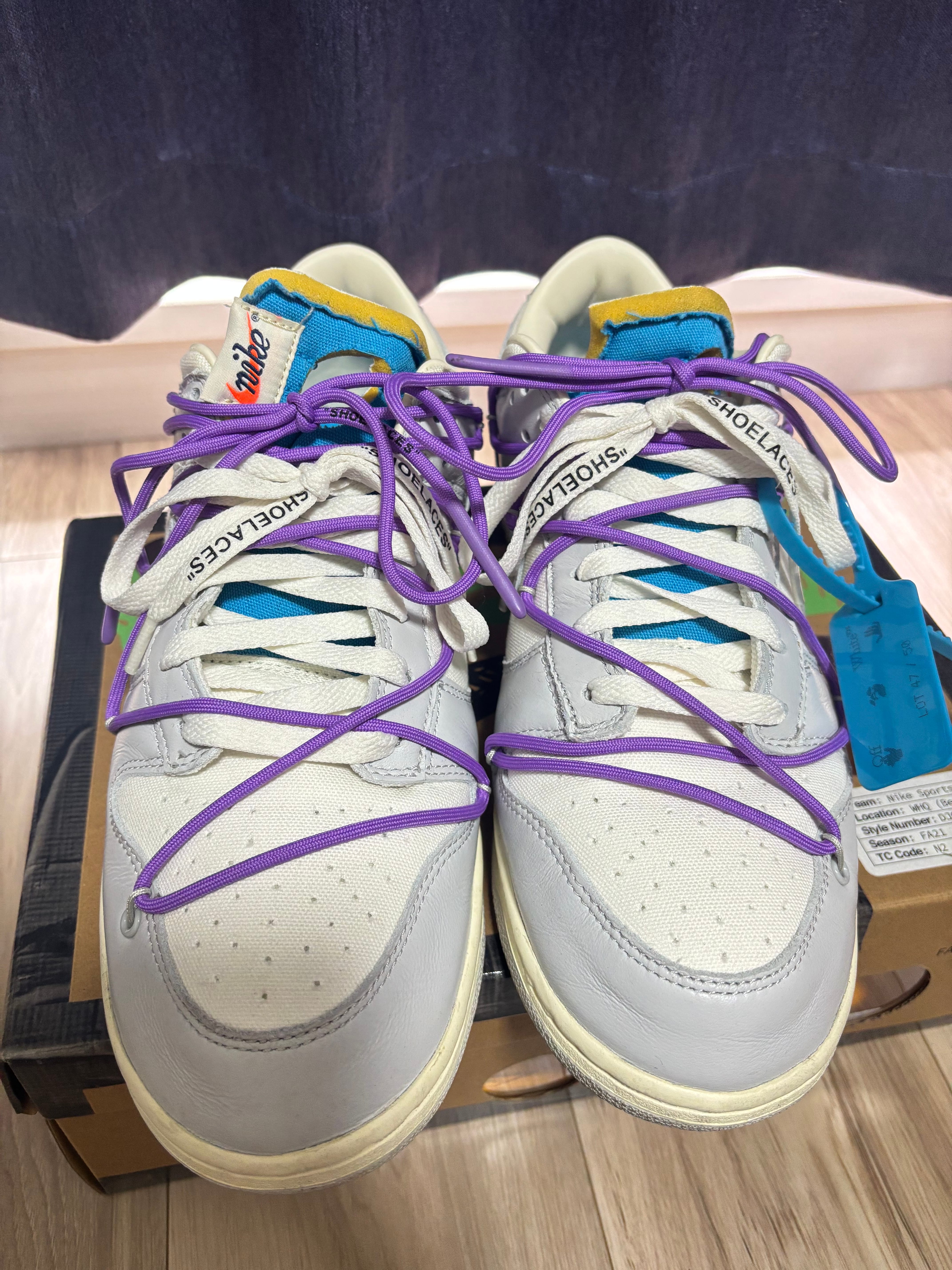 Off-White × Nike Dunk Low "Sail/Neutral Gray"