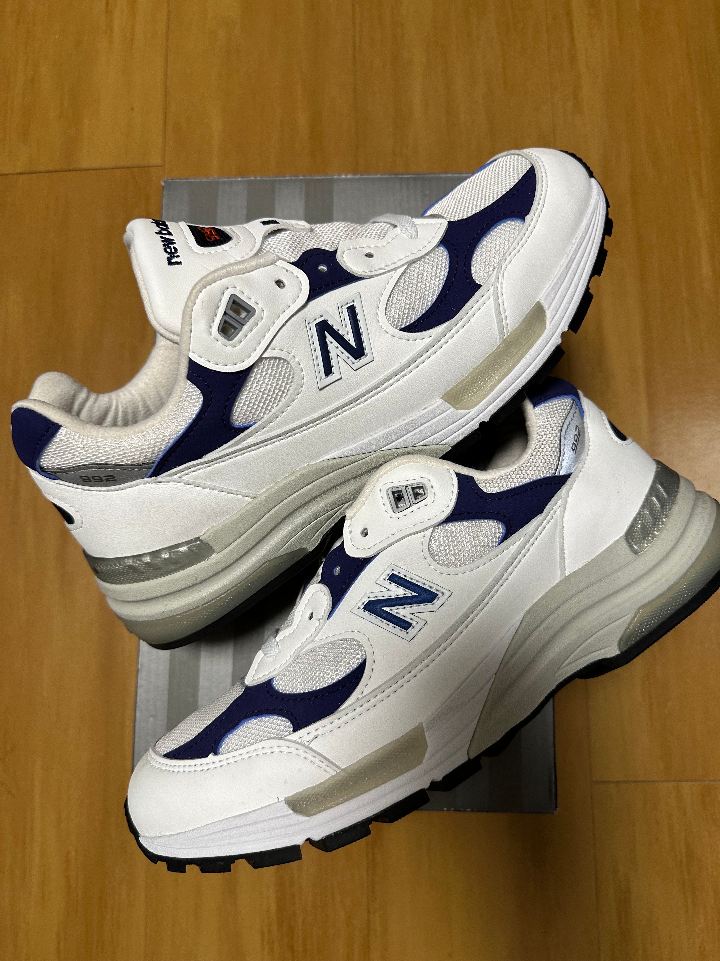 New Balance 992 Made in USA "White Navy"