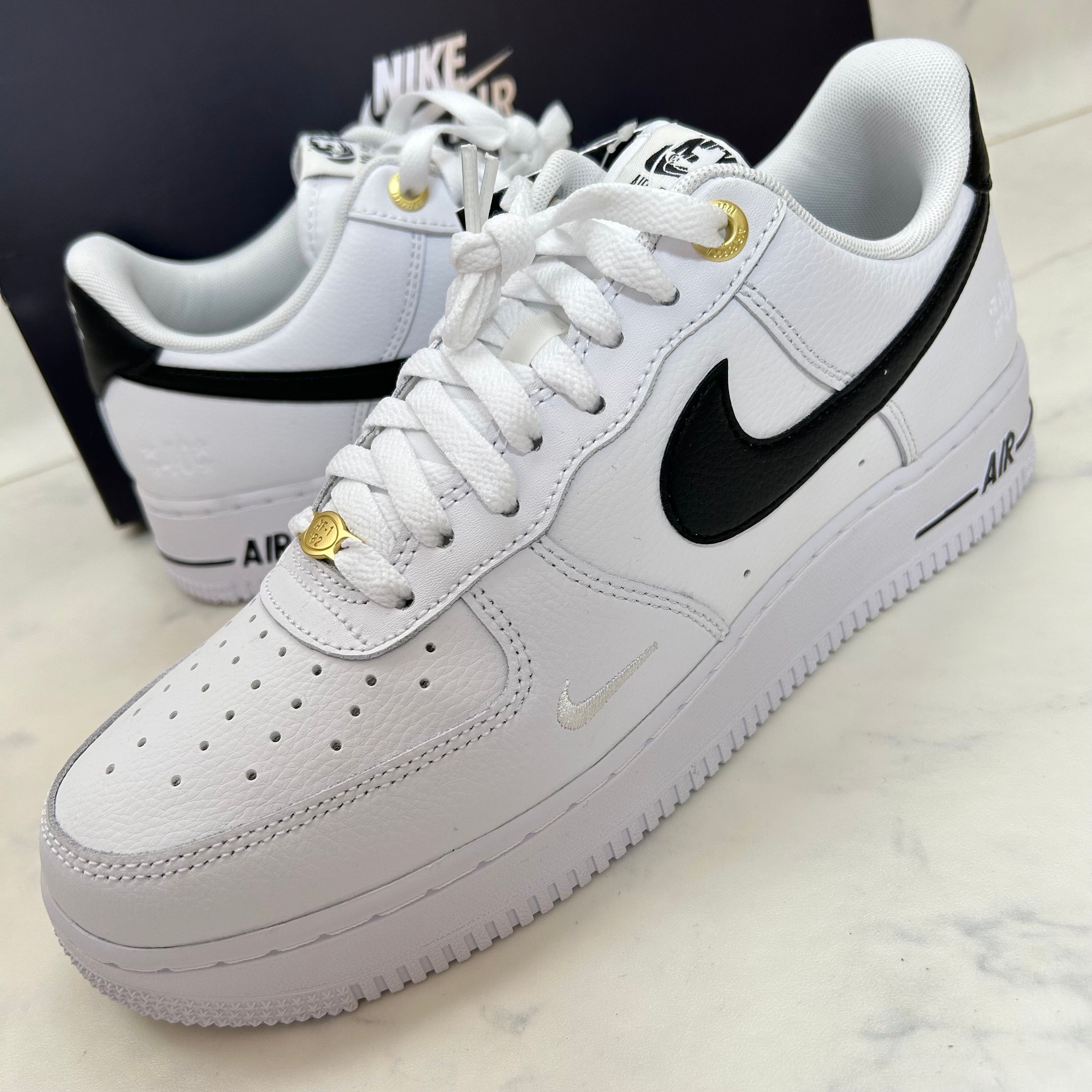 Nike Air Force 1 Low '07 LV8 40th Anniversary "Black/White-Metallic Gold"
