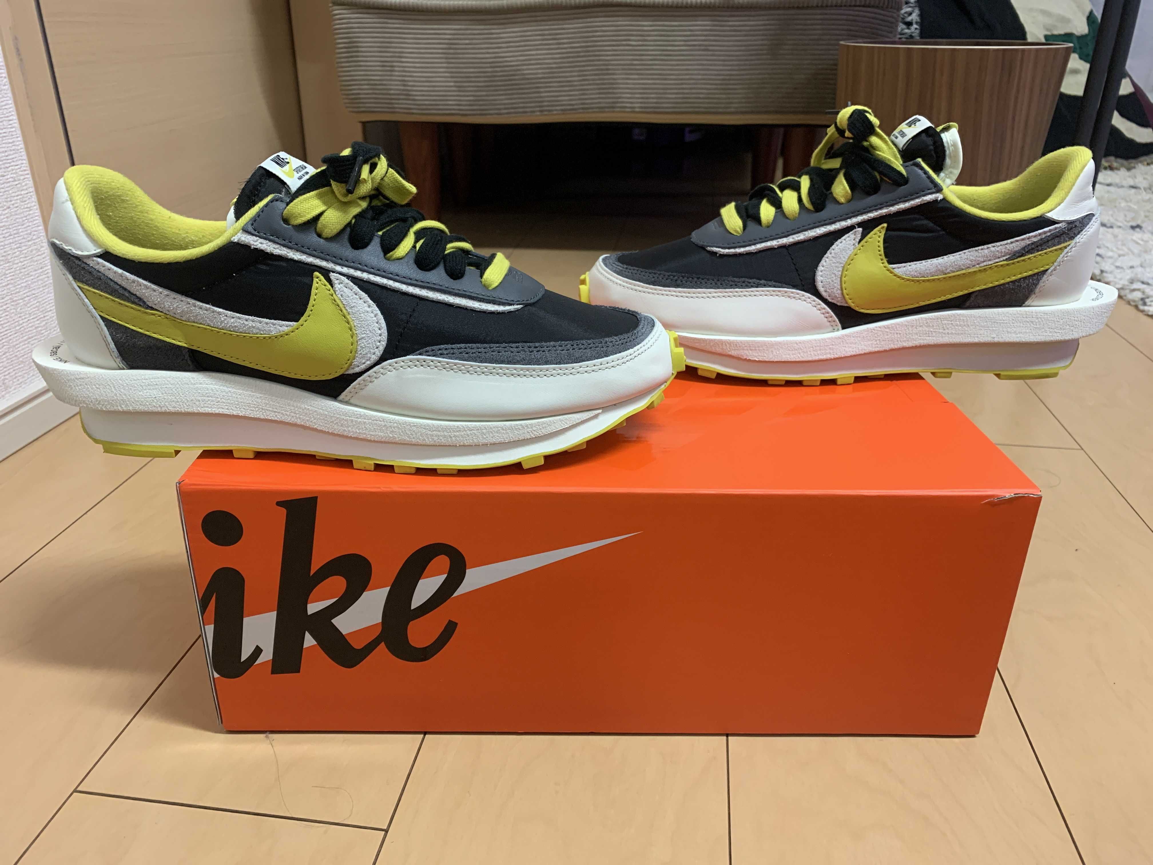UNDERCOVER × sacai × Nike LD Waffle "Black/Sail-Dark Grey-Bright Citron"