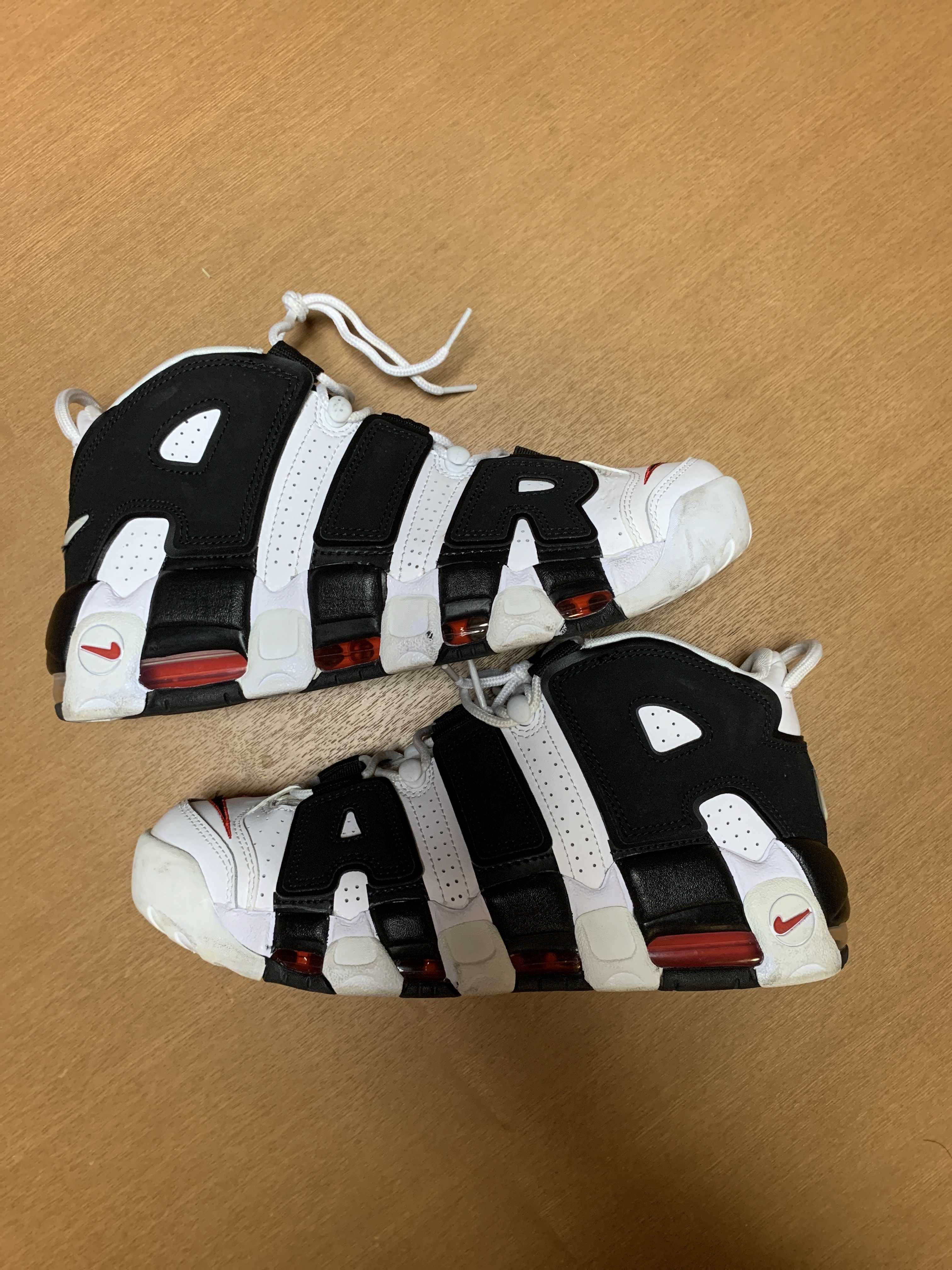 NIKE AIR MORE UPTEMPO "WHITE/BLACK/UNIVERSITY RED"(2020)