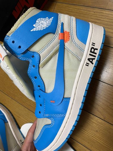 Off-White × Nike Air Jordan 1 High UNC "White/Dark Powder Blue"