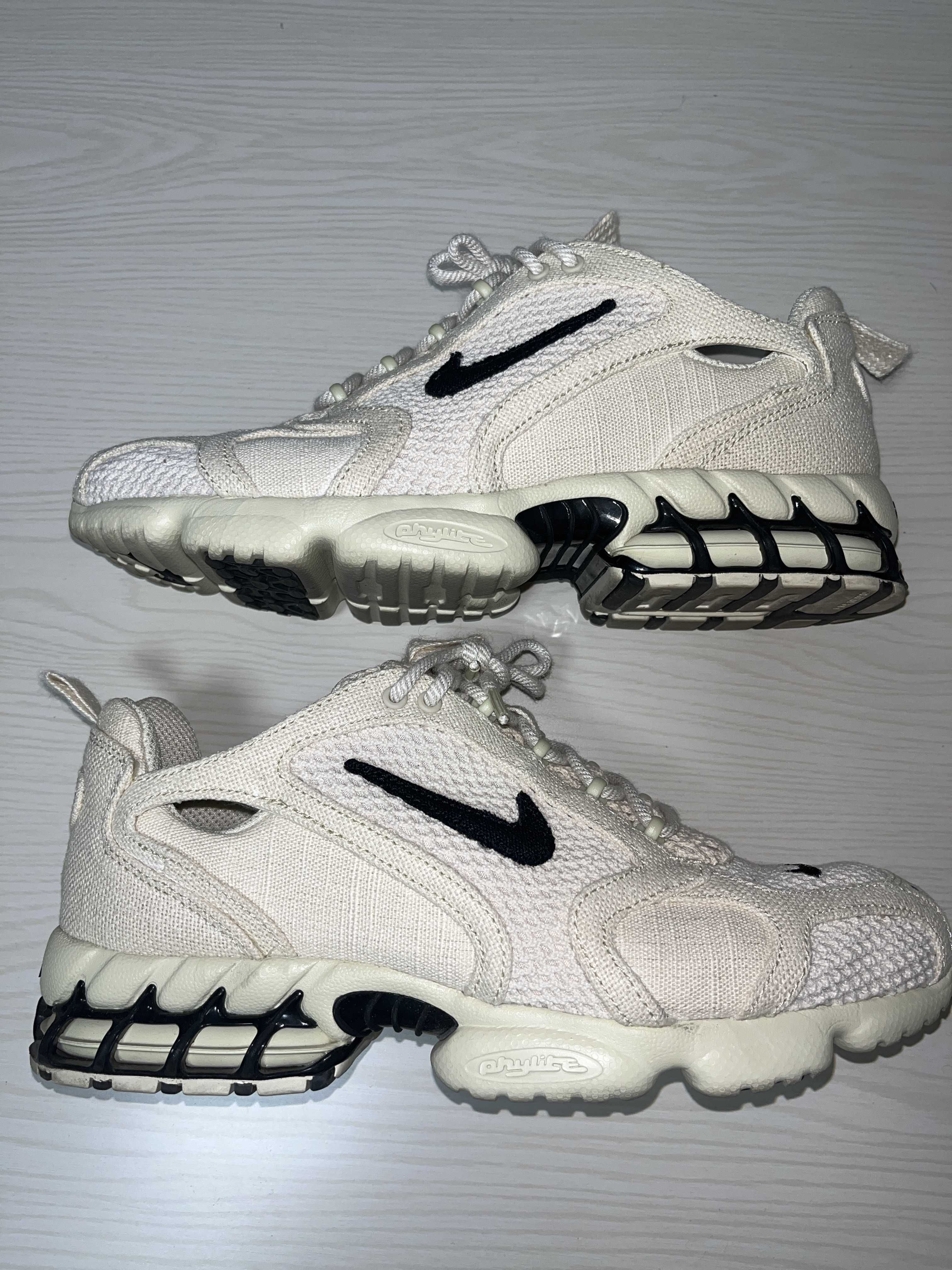 Stussy × Nike Air Zoom Spiridon CG 2 "Fossil/Black"