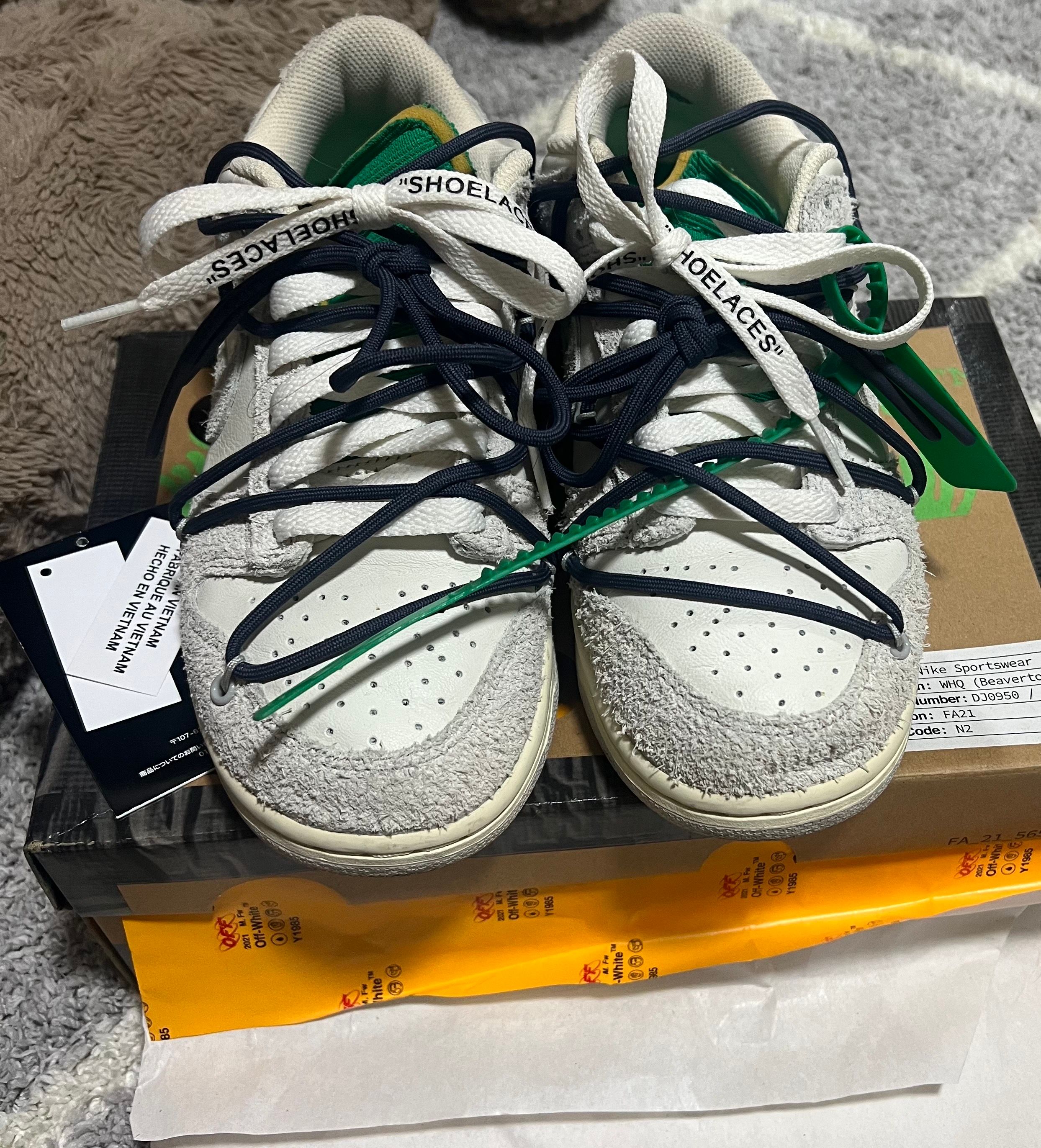 Off-White × Nike Dunk Low "Sail/Neutral Grey/Gridiron"