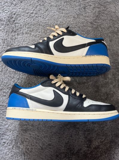 Travis Scott × fragment design × Nike Air Jordan 1 Low OG SP "Military Blue"