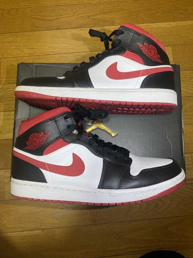 Nike Air Jordan 1 Mid "White/Gym Red Black"