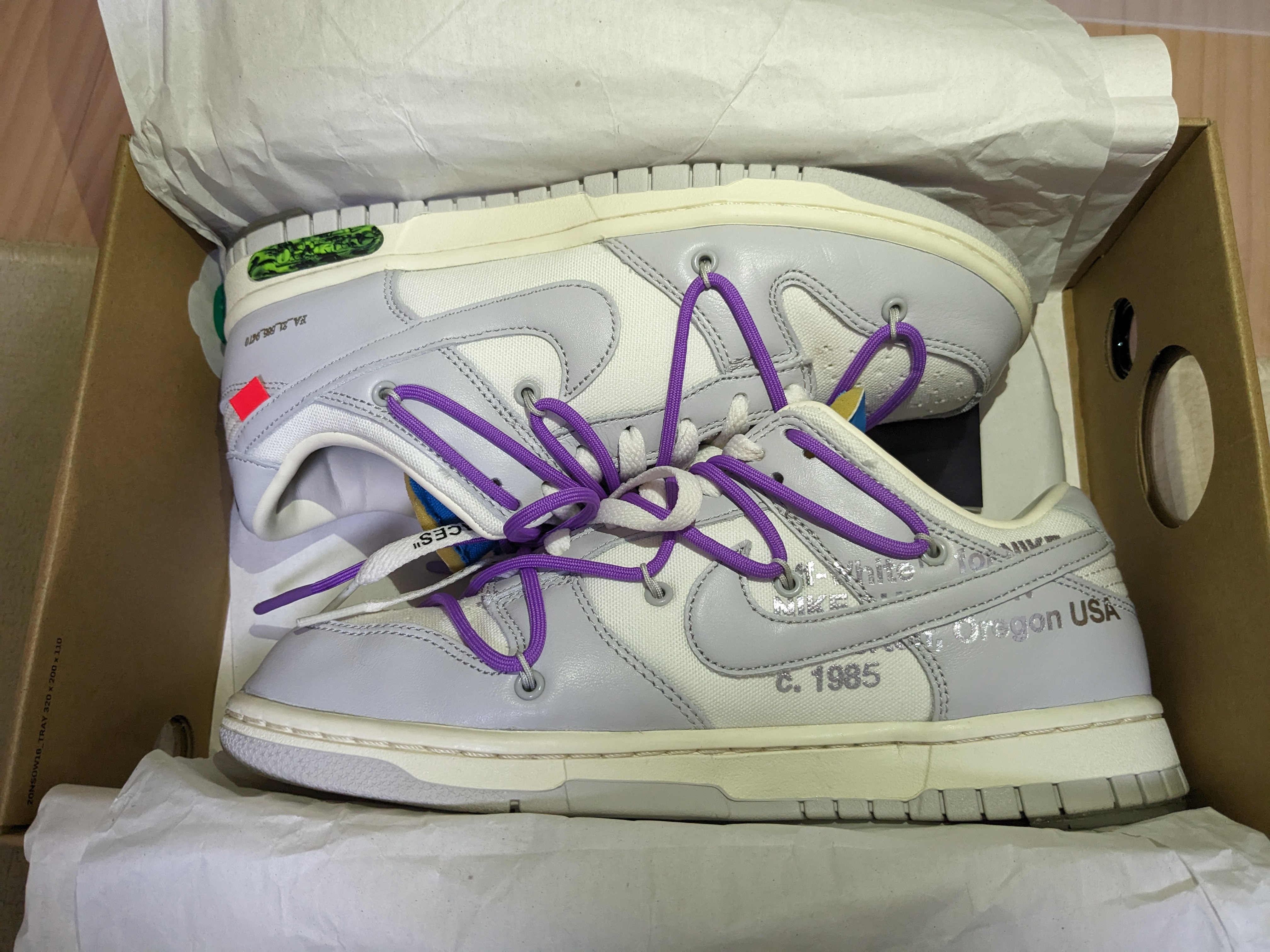 Off-White × Nike Dunk Low "Sail/Neutral Gray"