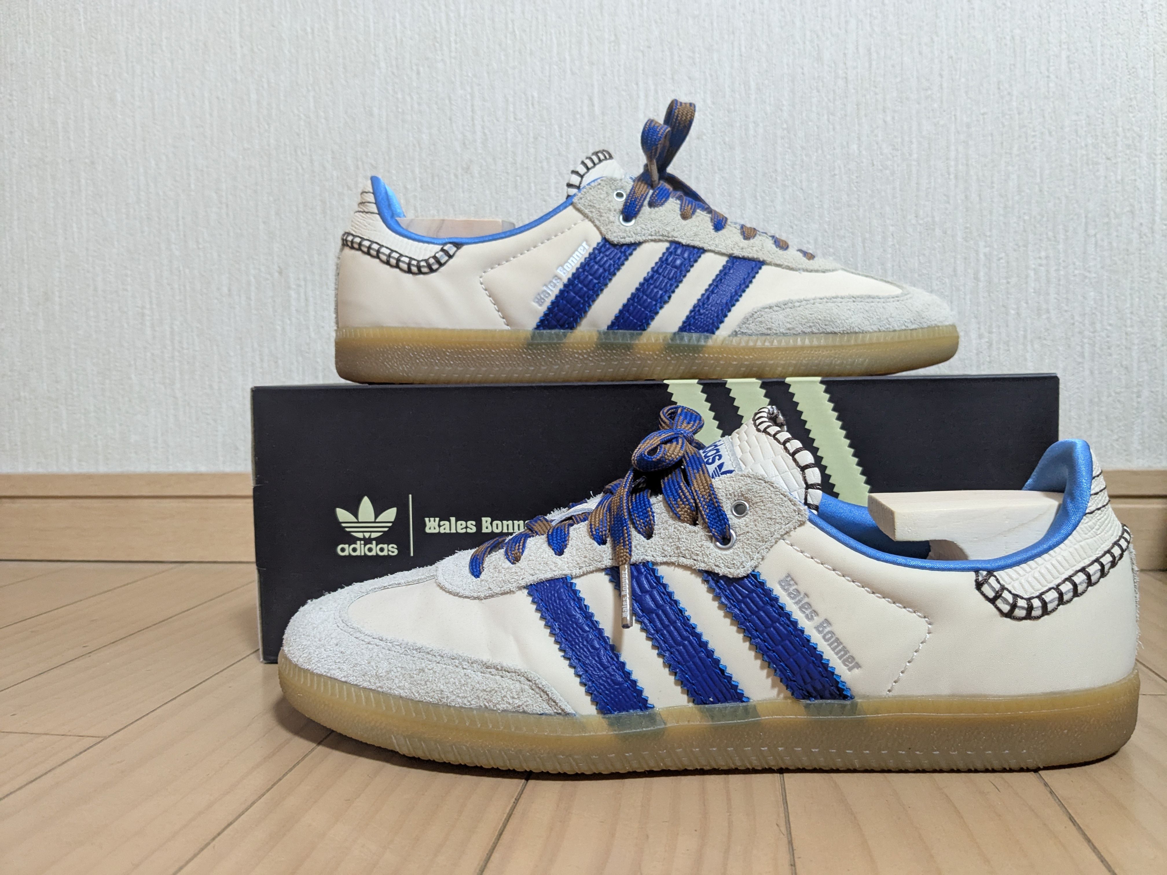 Wales Bonner × adidas Nylon Samba "Wonder Clay/Team Royal Blue/Wonder White"