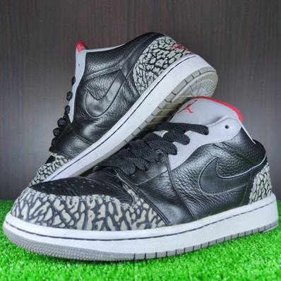 Nike Air Jordan 1 Phat Low "Black Cement/Safari" (2008)