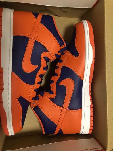 Nike Dunk High Retro "Orange and Deep Royal"