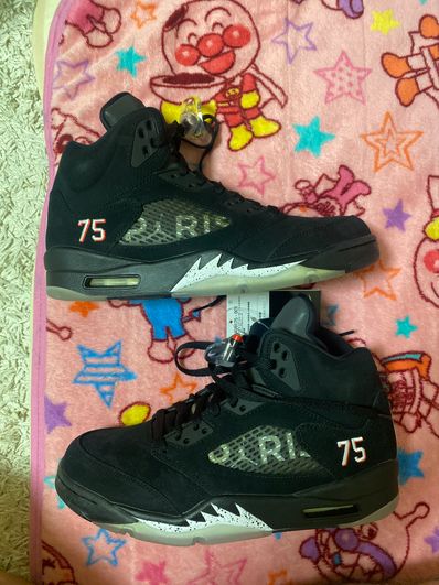 NIKE AIR JORDAN 5 PARIS SAINT-GERMAIN BLACK/CEMENT GREY