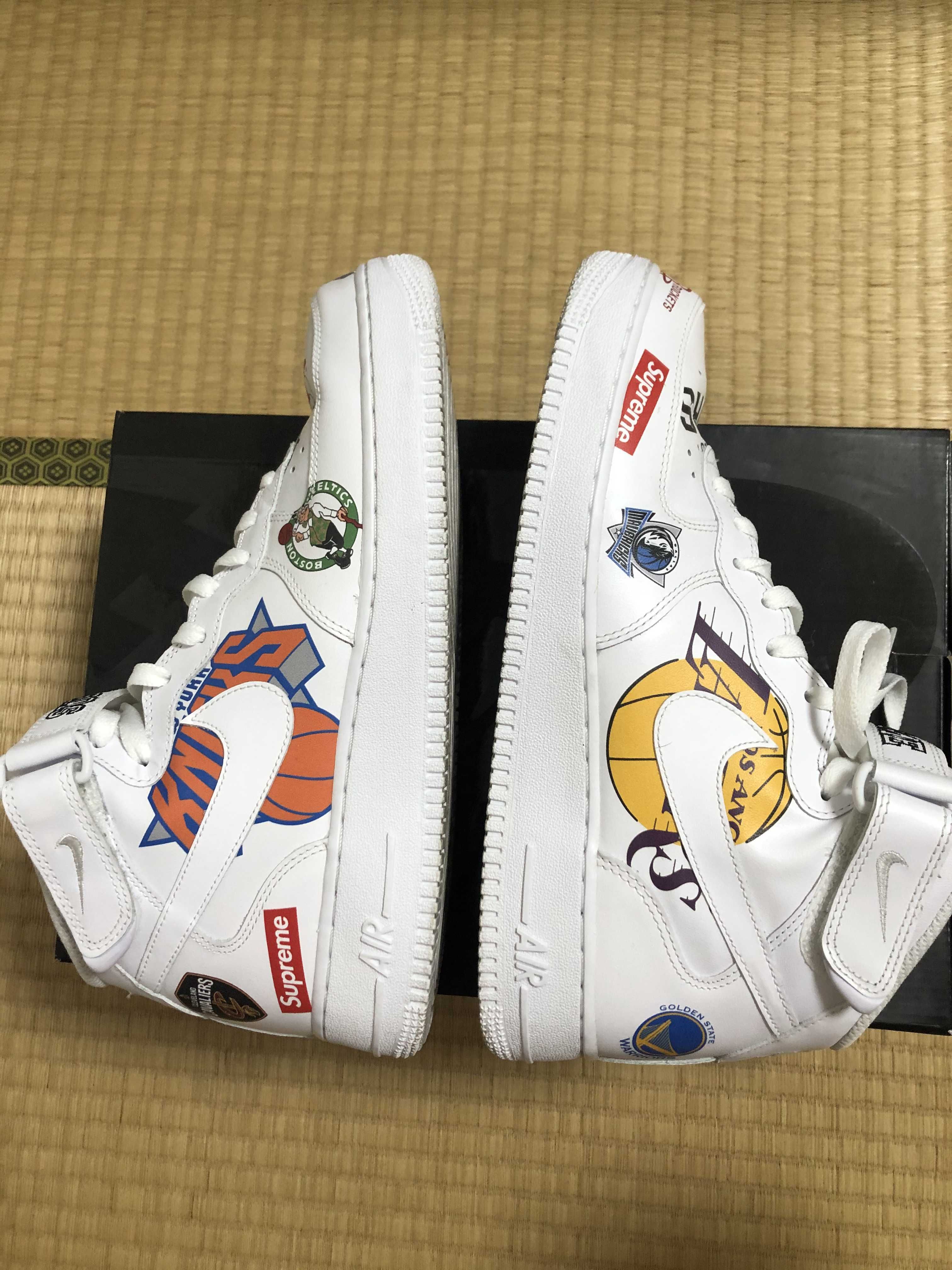 Supreme × NBA × Nike Air Force 1 Mid '07 "White"