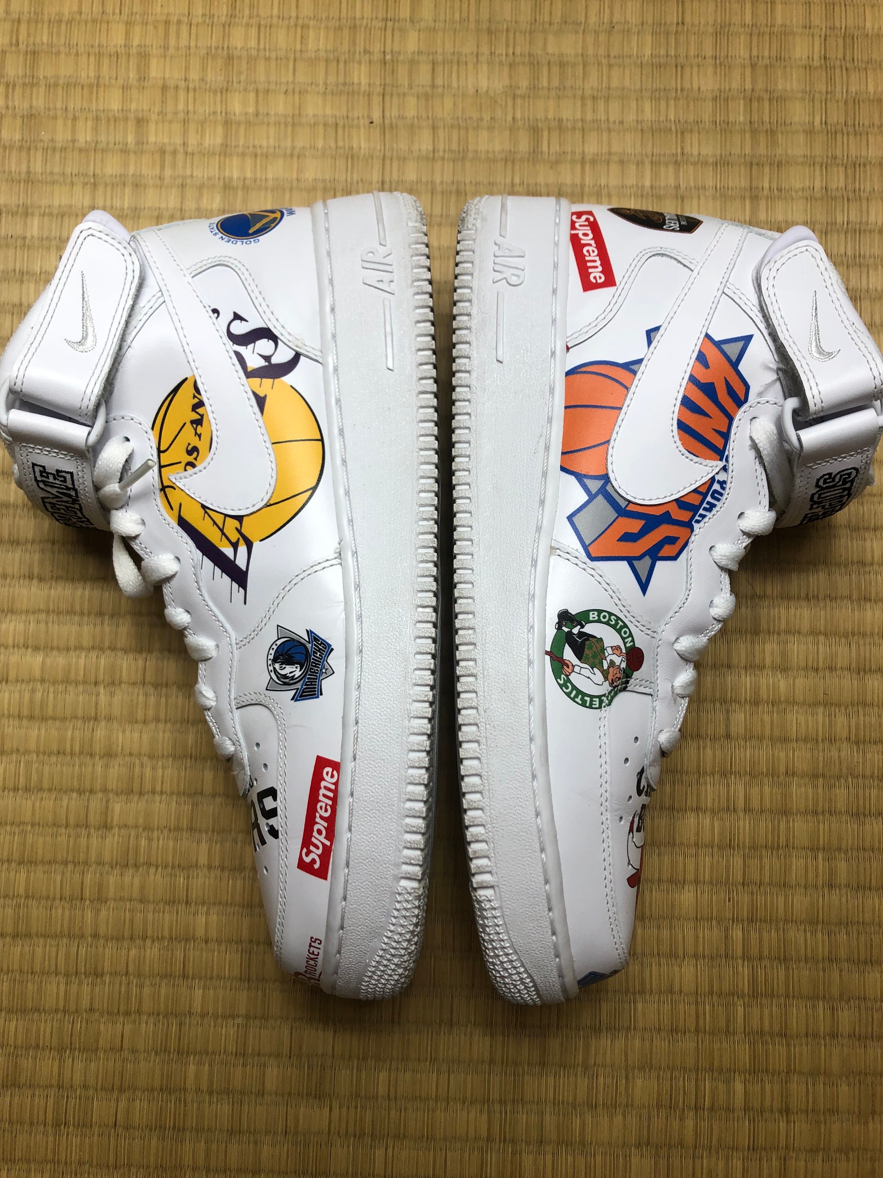 Supreme × NBA × Nike Air Force 1 Mid '07 "White"