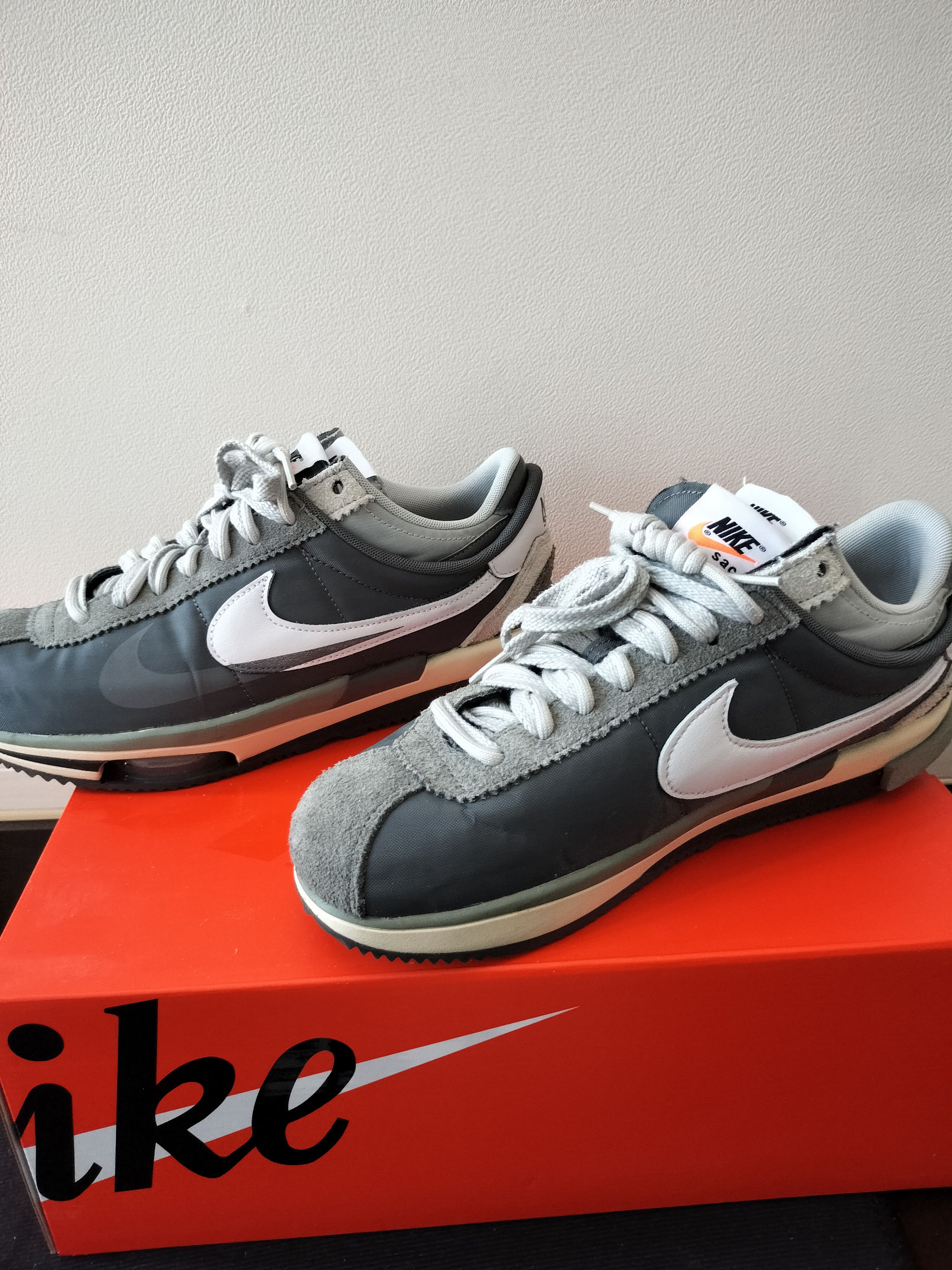 sacai × Nike Zoom Cortez "Iron Grey"