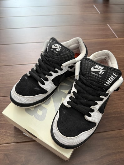 TIGHTBOOTH × Nike SB Dunk Low Pro QS "Black and White"