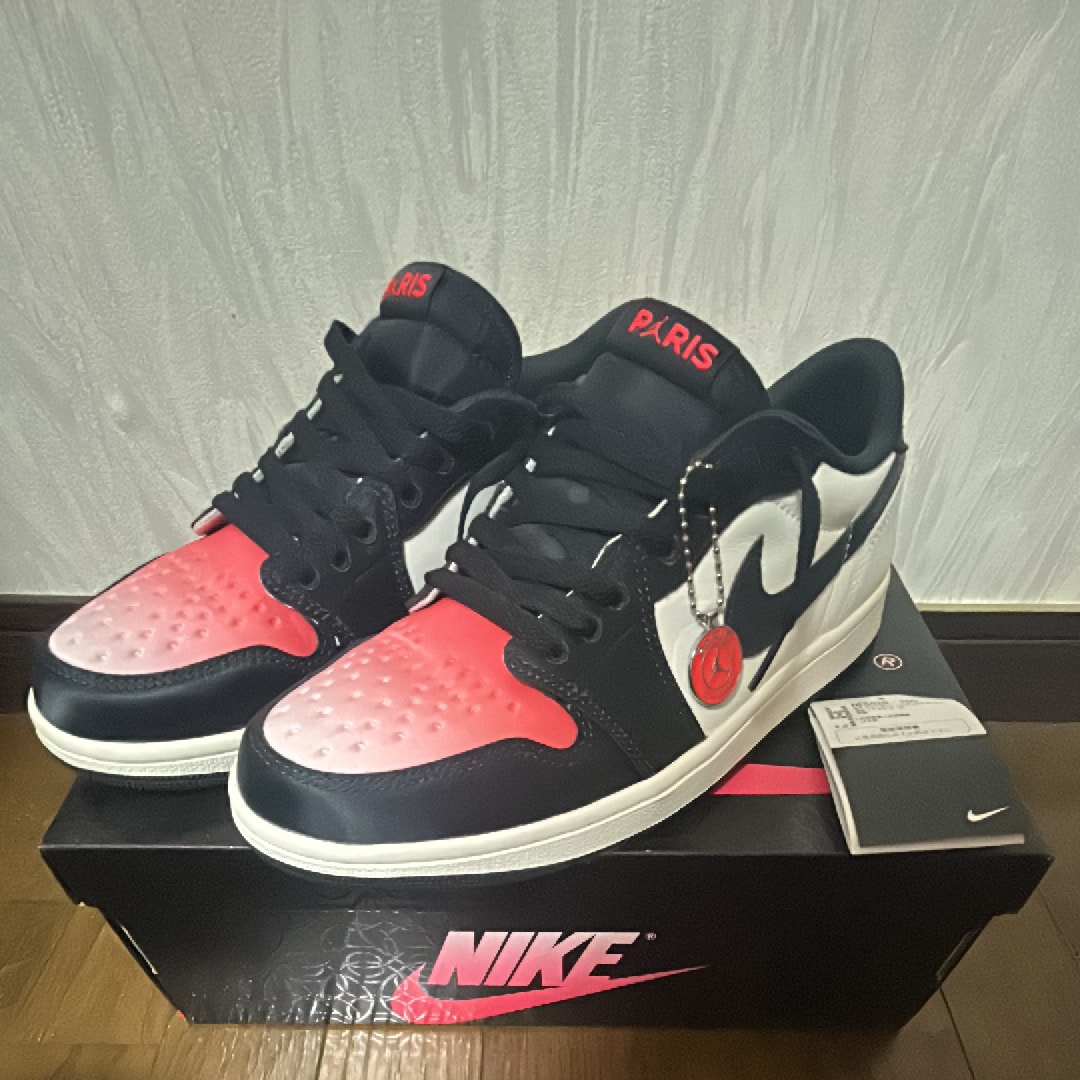 Paris Saint-Germain (PSG) × Nike Air Jordan 1 Low OG "Sail and Off Noir"