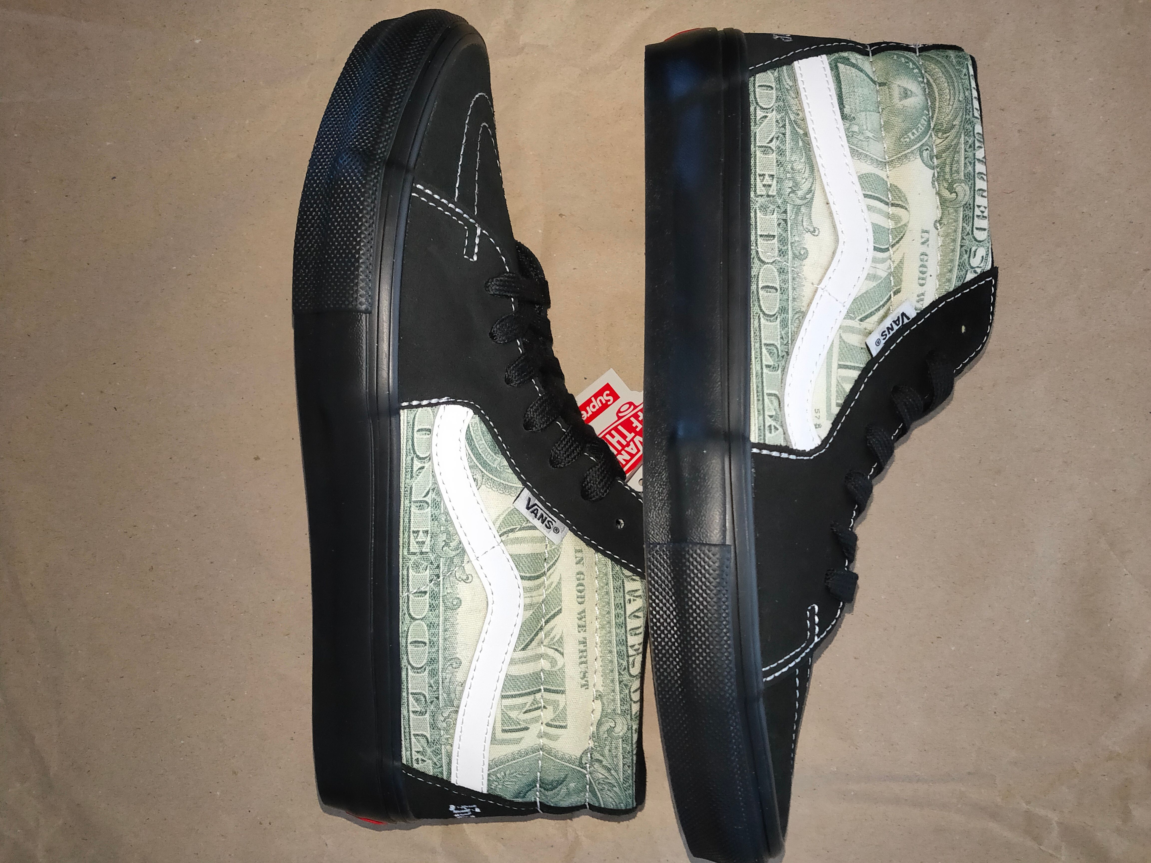 Supreme × Vans Dollar Skate Grosso Mid "Black"