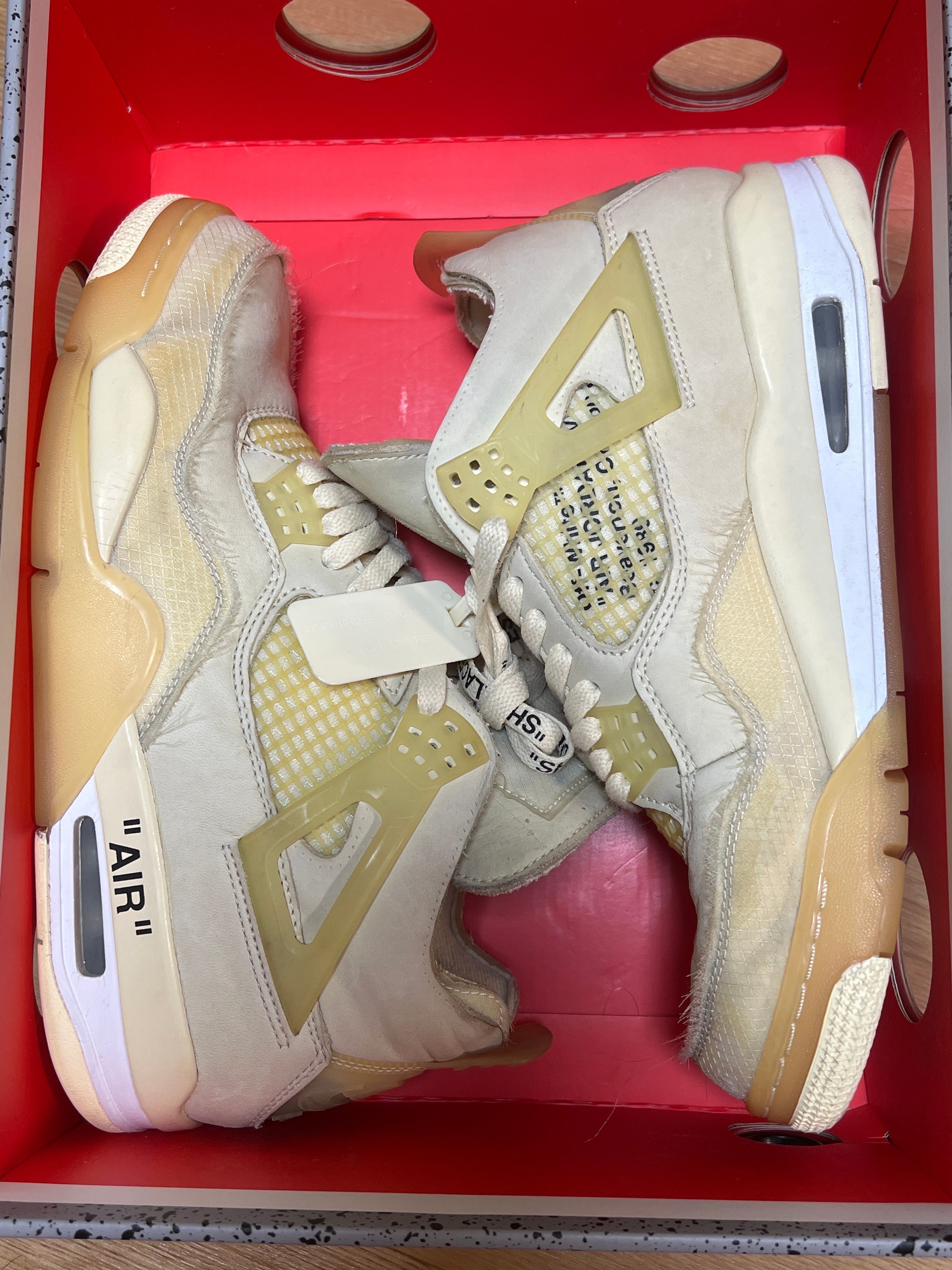 Off-White × Nike Women's Air Jordan 4 SP "Sail"