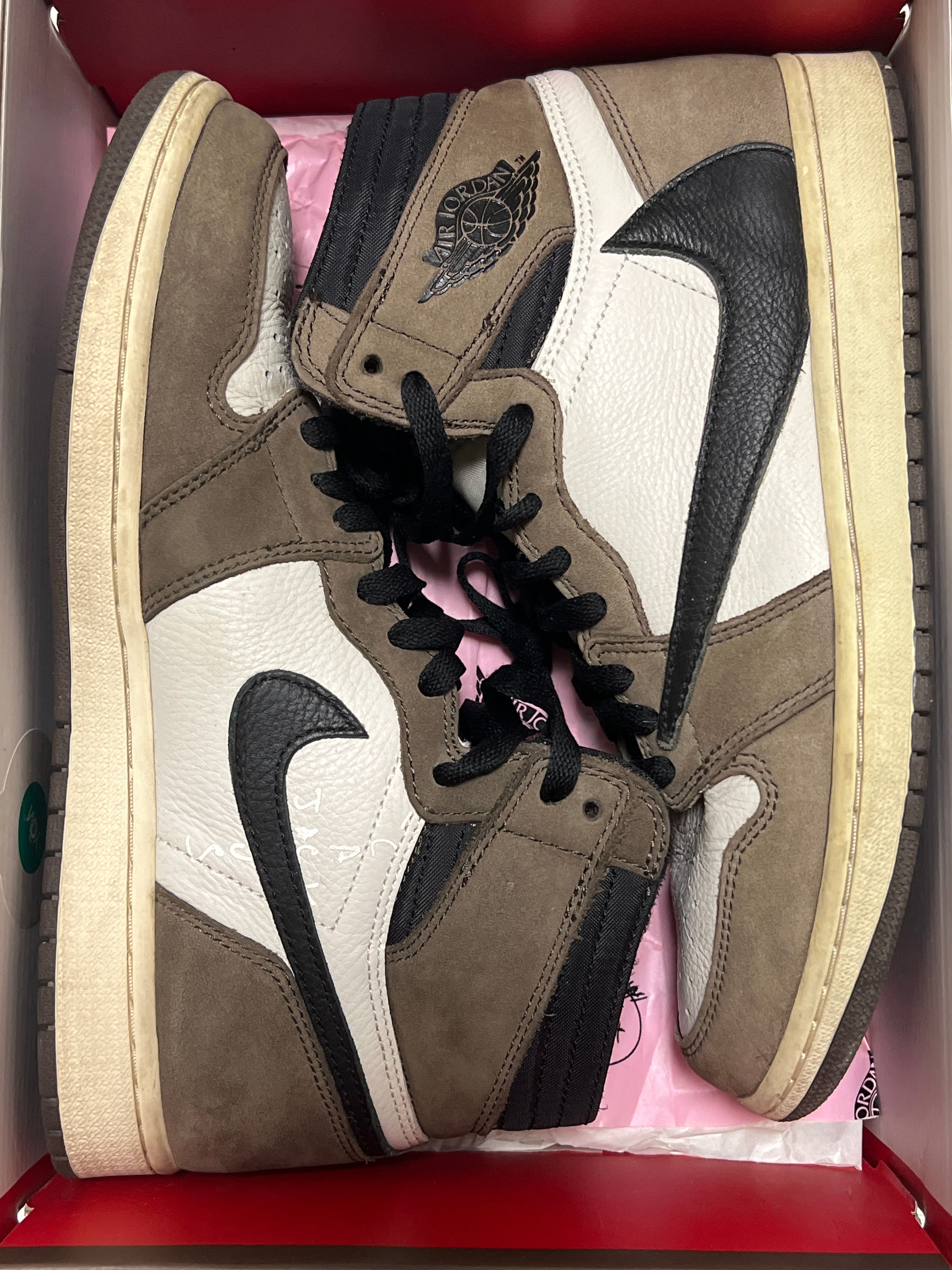 Travis Scott × Nike Air Jordan 1 Retro High OG TS SP "Sail/Dark Mocha"