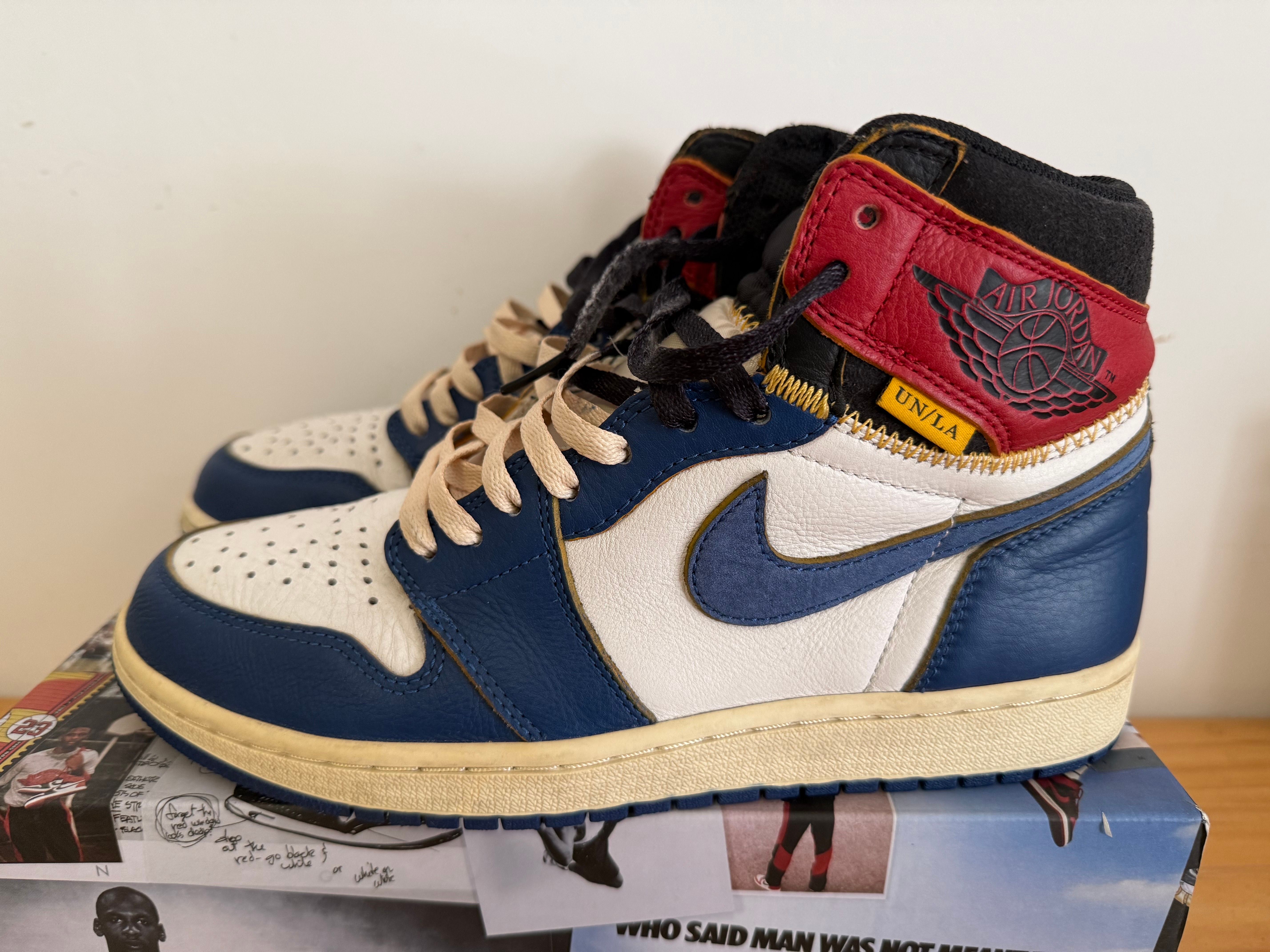 ユニオン × ジョーダン1 レトロ ハイロサンゼルス ストームブルー 24cm Nike Air Jordan 1 Retro High 
