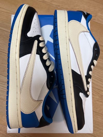 Travis Scott × fragment design × Nike Air Jordan 1 Low OG SP "Military Blue"