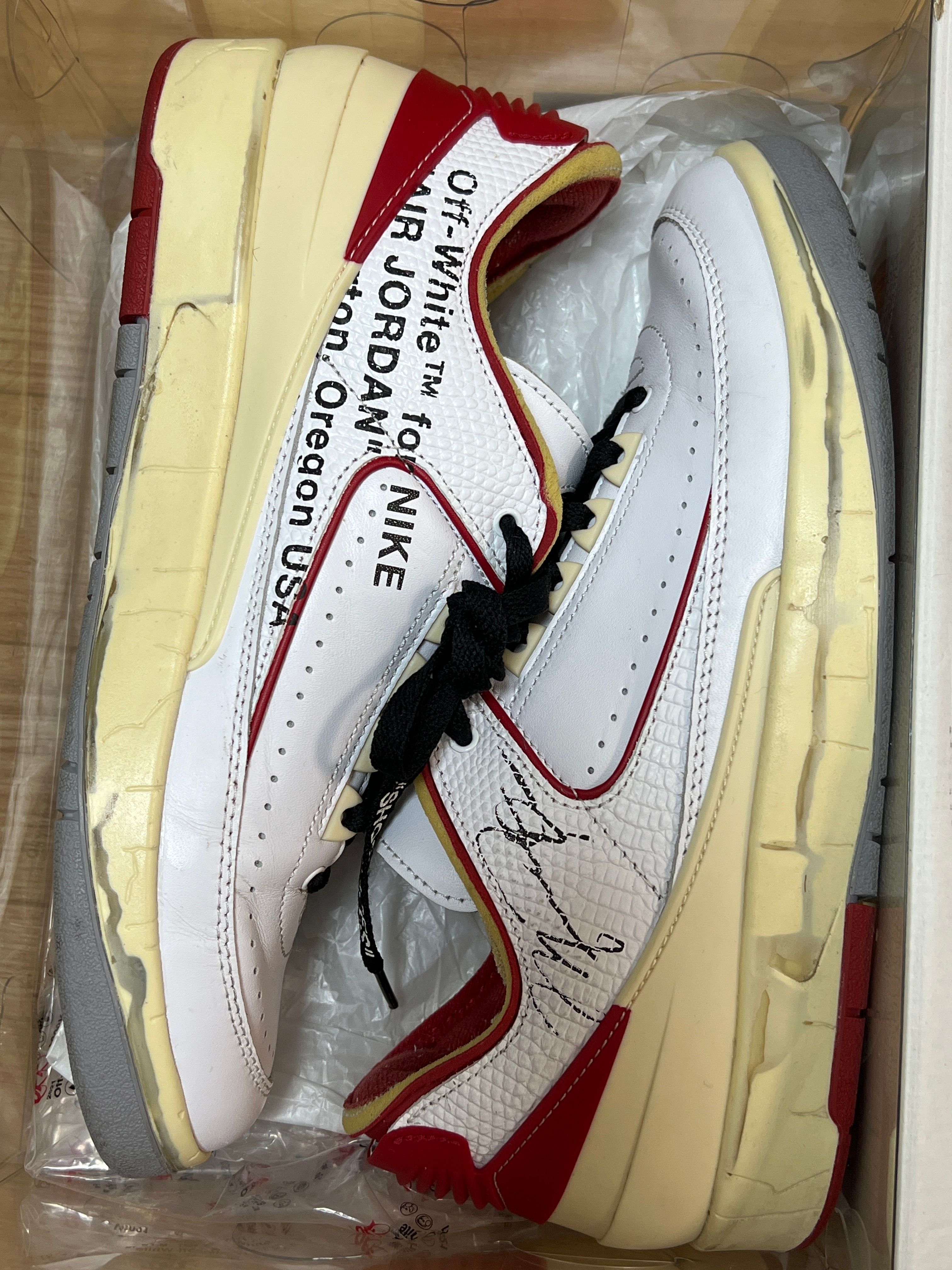 Off-White × Nike Air Jordan 2 Low "White and Varsity Red"