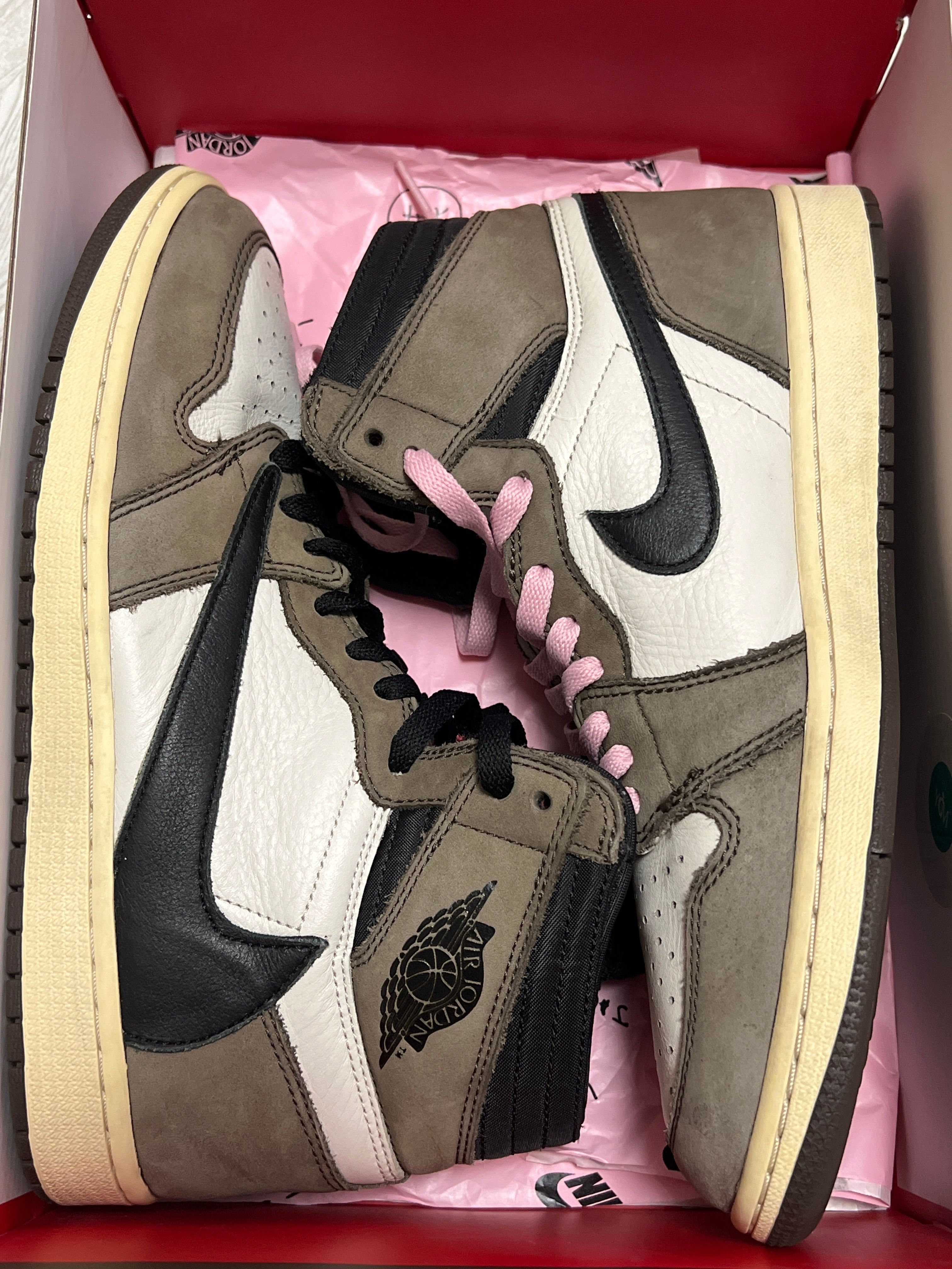 Travis Scott × Nike Air Jordan 1 Retro High OG TS SP "Sail/Dark Mocha"