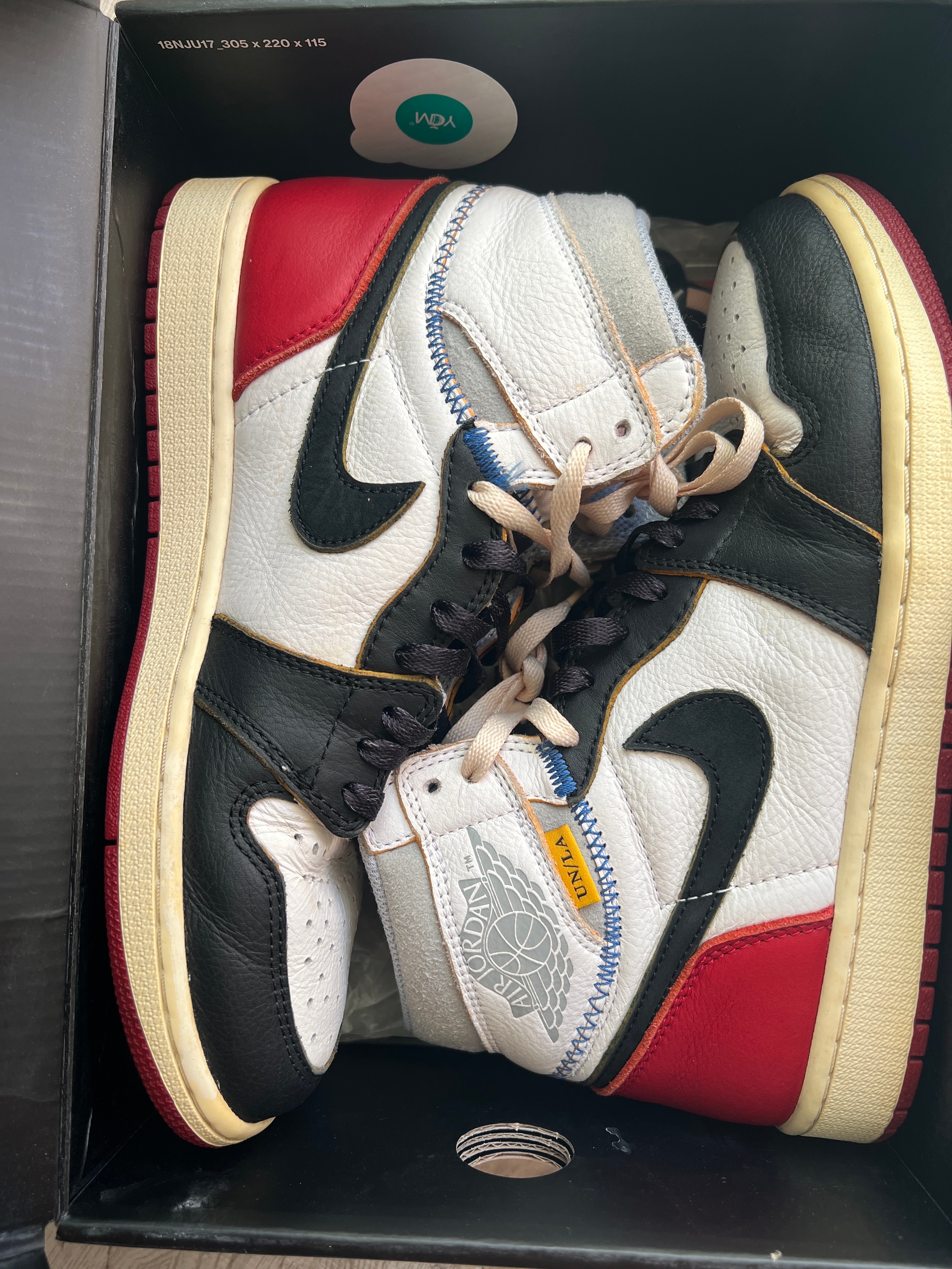 UNION × Nike Air Jordan 1 Retro High OG NRG "Varsity Red/Wolf Grey"