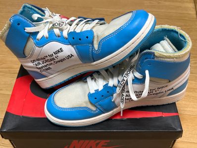 Off-White × Nike Air Jordan 1 High UNC "White/Dark Powder Blue"